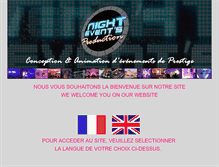 Tablet Screenshot of nighteventsproduction.fr